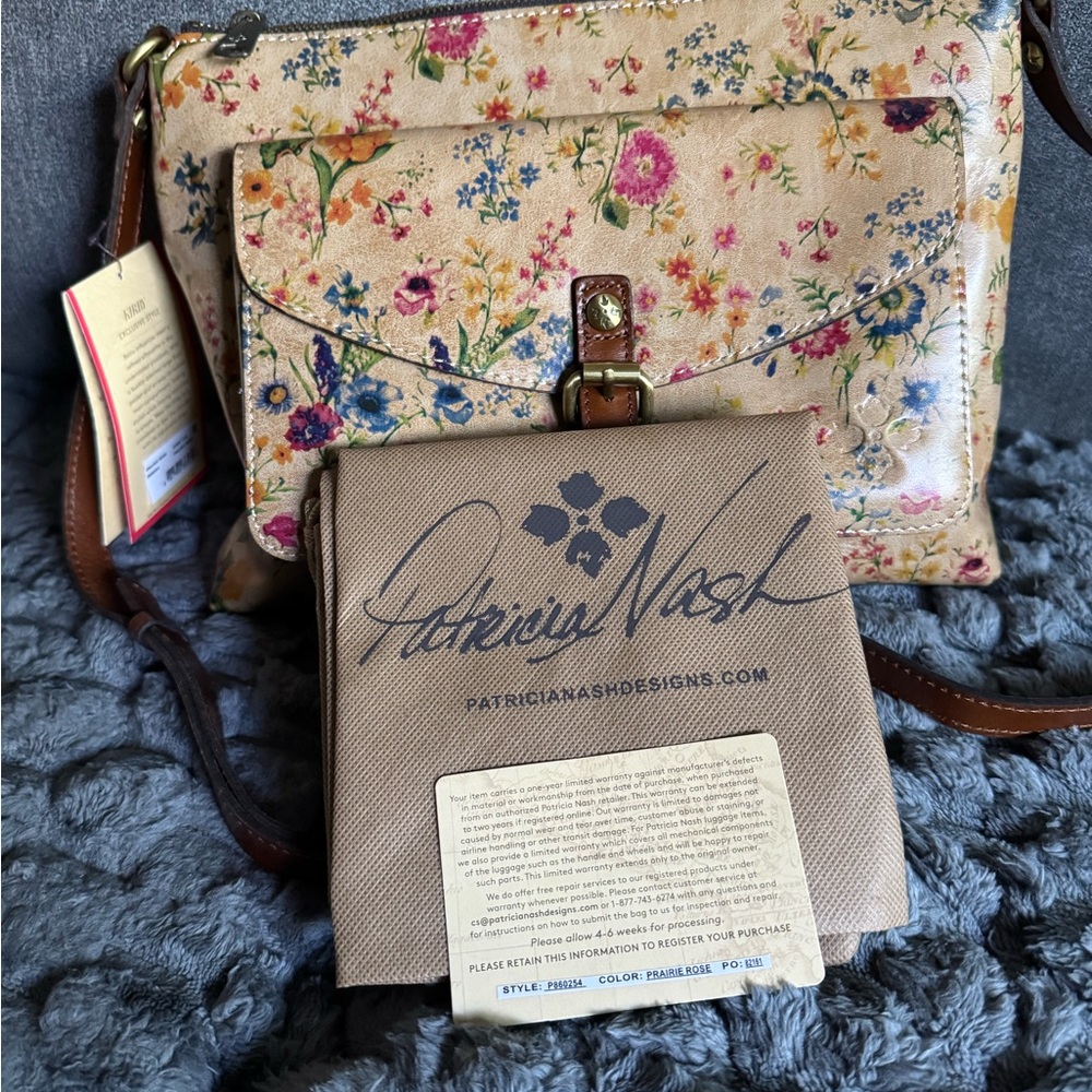 Patricia Nash Multicolor Floral Crossbody Bag